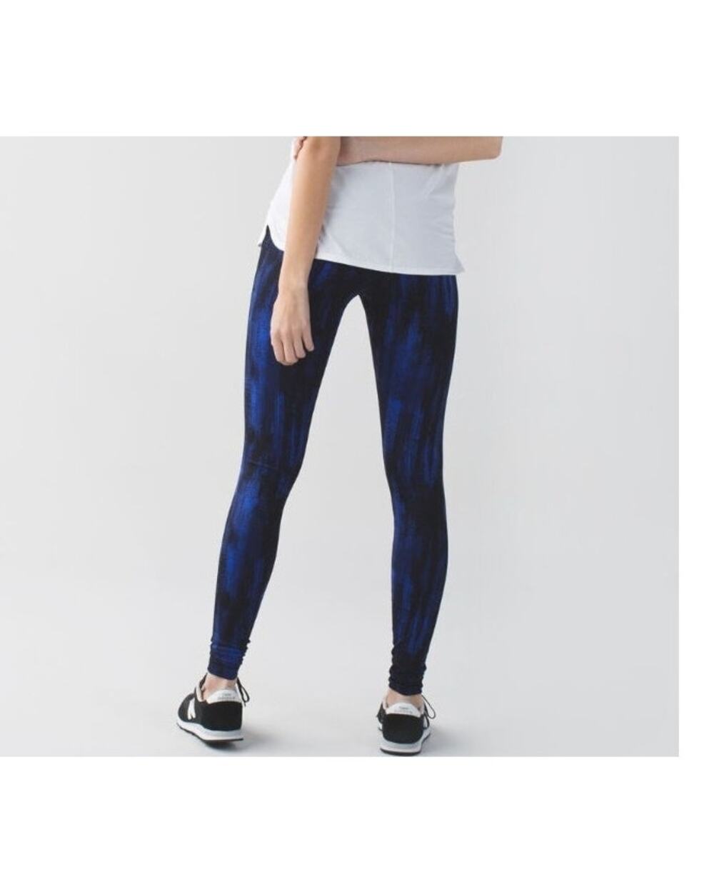 Lululemon Wonder Under Pant Roll Down Luon Nightsky Blue Leggings Size 6